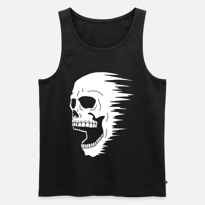 Schädel und Geschwindigkeit - Männer Premium Bio Tank Top - Schwarz