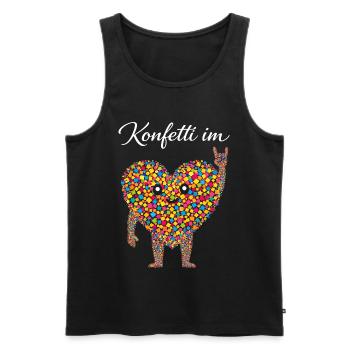 Confetti in the Heart - Carnival Carnival Rock Music - Men's Premium Organic Tank Top - black - Front - Michal (187cm)