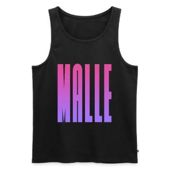 MALLE - Men's Premium Organic Tank Top - black - Front - Michal (187cm)