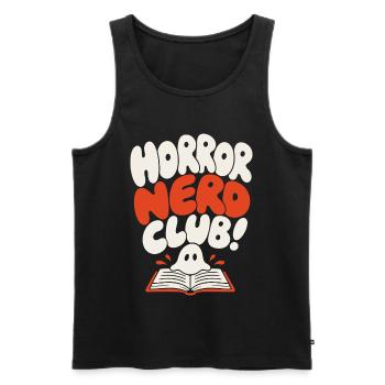 Horror Nerd Club Ghost - Men's Premium Organic Tank Top - black - Front - Michal (187cm)