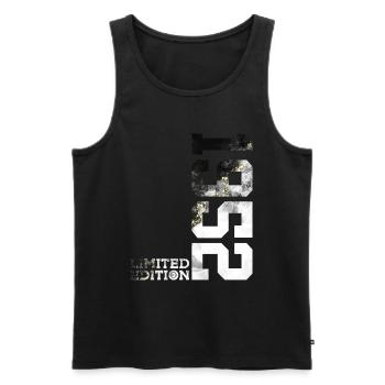 74TH BIRTHDAY LIMITED EDITION 1952 - Men's Premium Organic Tank Top - black - Front - Michal (187cm)