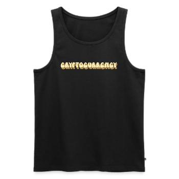 Cryptocurrency Retro - Männer Premium Bio Tank Top - Schwarz - Vorne - Michal (187cm)