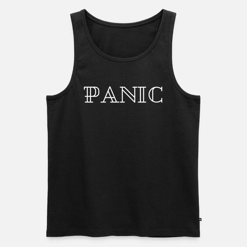 Panic - Männer Premium Bio Tank Top - Schwarz