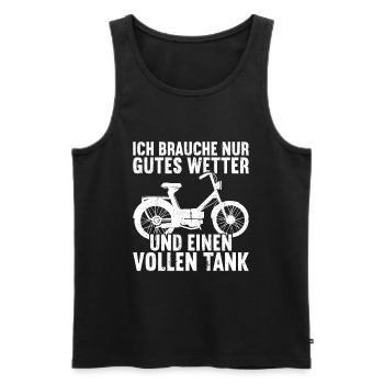 Mofa Mofas Moped Zweirad Mofafahrer Rollerfahrer - Männer Premium Bio Tank Top - Schwarz - Vorne - Michal (187cm)