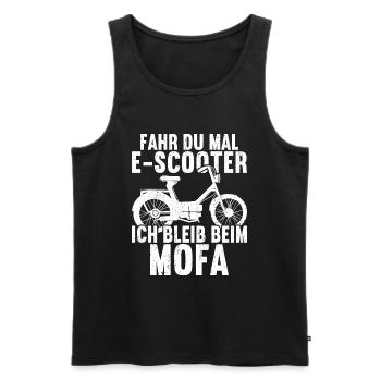 Mofa Moped Rollerfahrer - Männer Premium Bio Tank Top - Schwarz - Vorne - AI Model Male 178 light (178cm)