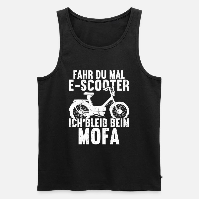 Mofa Moped Rollerfahrer - Männer Premium Bio Tank Top - Schwarz