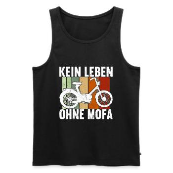 Mofa Mofas Moped Zweirad Mofafahrer Rollerfahrer - Männer Premium Bio Tank Top - Schwarz - Vorne - Michal (187cm)