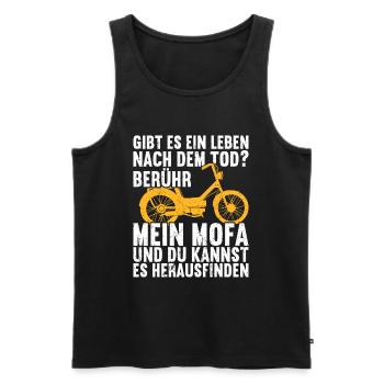 Mofa Mofas Moped Zweirad Mofafahrer Rollerfahrer - Männer Premium Bio Tank Top - Schwarz - Vorne - Michal (187cm)