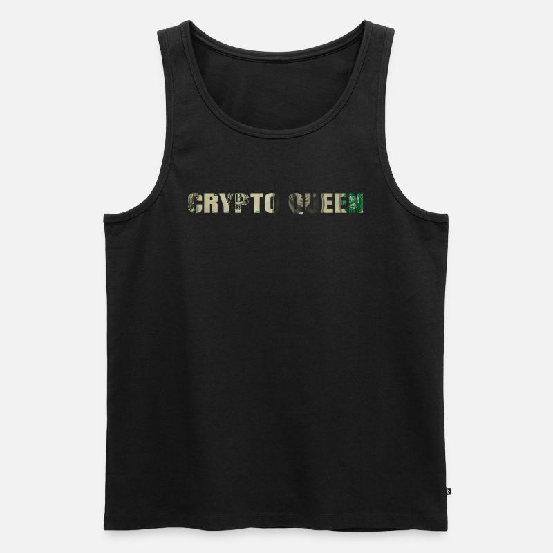 Crypto Queen - Männer Premium Bio Tank Top - Schwarz