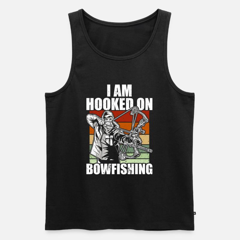 Bogenfischen - Männer Premium Bio Tank Top - Schwarz
