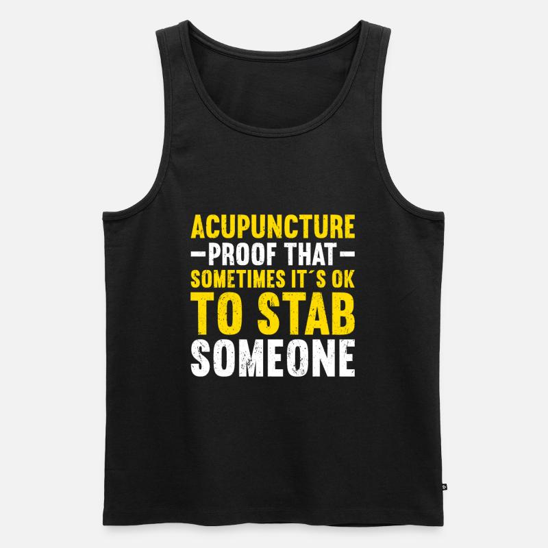 Akupunktur Akupunkteur - Männer Premium Bio Tank Top - Schwarz