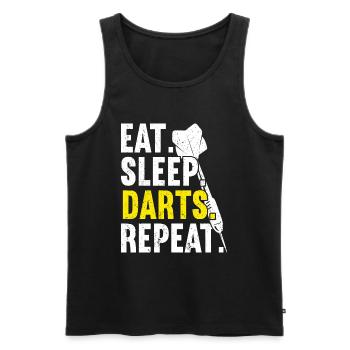 Dart Darts Dart Club - Débardeur bio Premium Homme - noir - Devant - Michal (187cm)