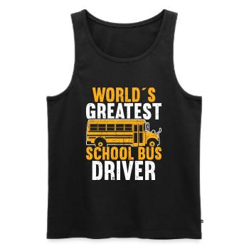 Schulbusfahrer - Männer Premium Bio Tank Top - Schwarz - Vorne - Michal (187cm)