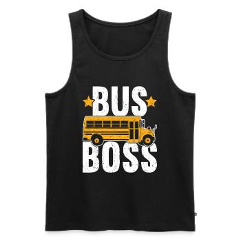 Schulbusfahrer - Männer Premium Bio Tank Top - Schwarz - Vorne - Michal (187cm)
