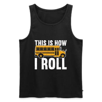 Schulbusfahrer - Männer Premium Bio Tank Top - Schwarz - Vorne - Michal (187cm)