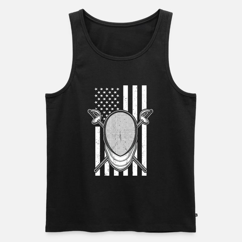 Fechter Fechter - Männer Premium Bio Tank Top - Schwarz