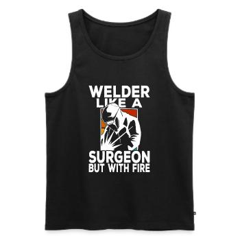 Welding Welder Welders - Men's Premium Organic Tank Top - black - Front - Michal (187cm)