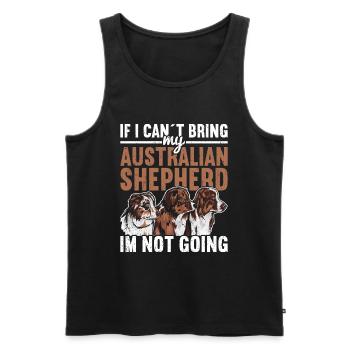 Australian Shepherd - Men's Premium Organic Tank Top - black - Front - AI Model Male 178 light (178cm)