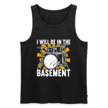 Drum Drummer Drumming Drummers - Men's Premium Organic Tank Top - black - Front - Michal (187cm)