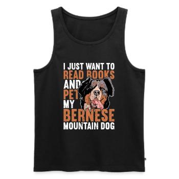Berner Sennenhund - Männer Premium Bio Tank Top - Schwarz - Vorne - Michal (187cm)
