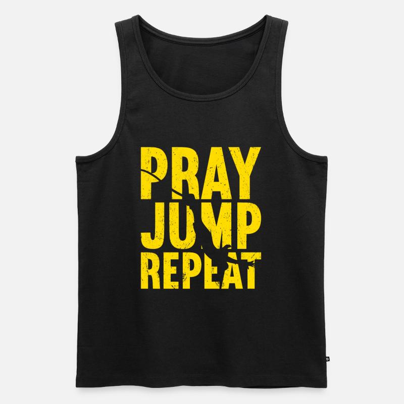 Bungee-Jump Bungee-Jumping - Männer Premium Bio Tank Top - Schwarz