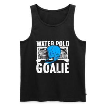 Waterpolo - Débardeur bio Premium Homme - noir - Devant - AI Model Male 178 light (178cm)