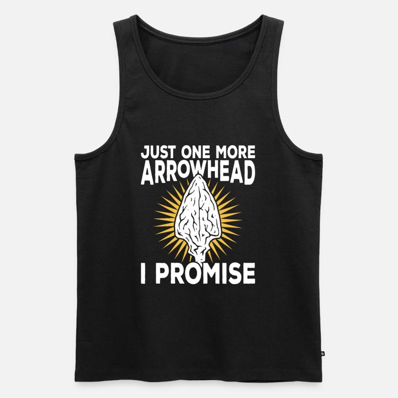 Pfeilspitzenjagd Pfeilspitzen Feuersteinknapping - Männer Premium Bio Tank Top - Schwarz