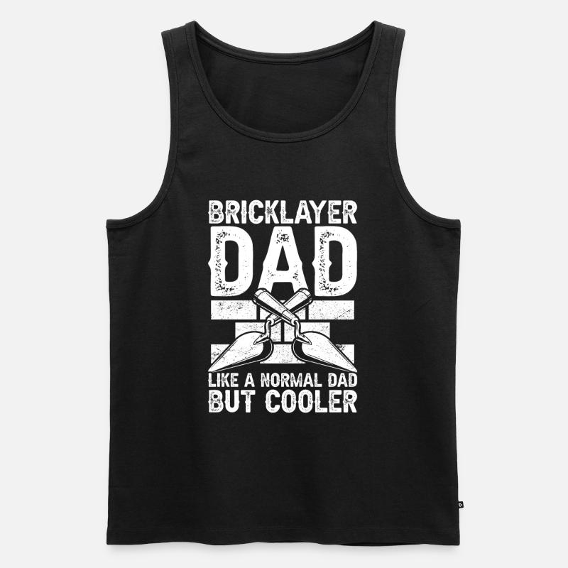 Bricklayer Brick Layer Brickmason Mason - Men's Premium Organic Tank Top - black
