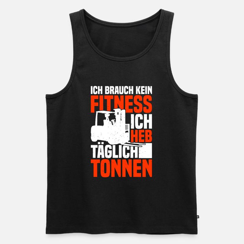 Gabelstaplerfahrer Gabelstapler Staplerfahrer - Männer Premium Bio Tank Top - Schwarz