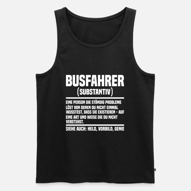 Busfahrer Berufskraftfahrer - Männer Premium Bio Tank Top - Schwarz