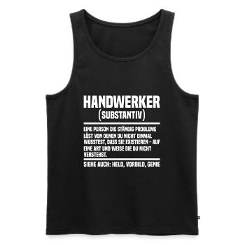 Handwerker - Männer Premium Bio Tank Top - Schwarz - Vorne - AI Model Male 178 light (178cm)