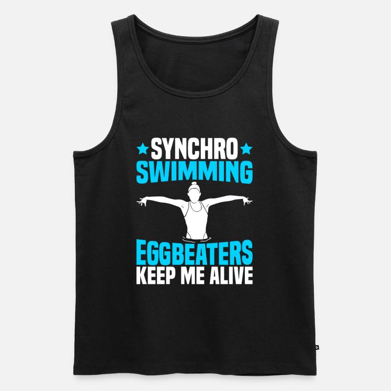 Synchronschwimmen - Männer Premium Bio Tank Top - Schwarz