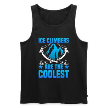 Escalade sur glace Ice Climber - Débardeur bio Premium Homme - noir - Devant - AI Model Male 178 light (178cm)