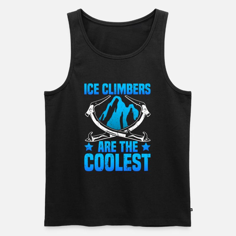 Eisklettern Eiskletterer - Männer Premium Bio Tank Top - Schwarz