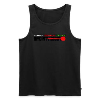 MYDIRTYHOBBY schwarz - Männer Premium Bio Tank Top - Schwarz - Vorne - AI Model Male 178 light (178cm)