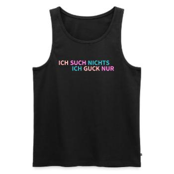Shopping Shirt für Frauen beim Einkauf - Männer Premium Bio Tank Top - Schwarz - Vorne - AI Model Male 178 light (178cm)