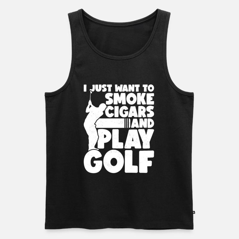 Zigarrenraucher-Zigarren - Männer Premium Bio Tank Top - Schwarz