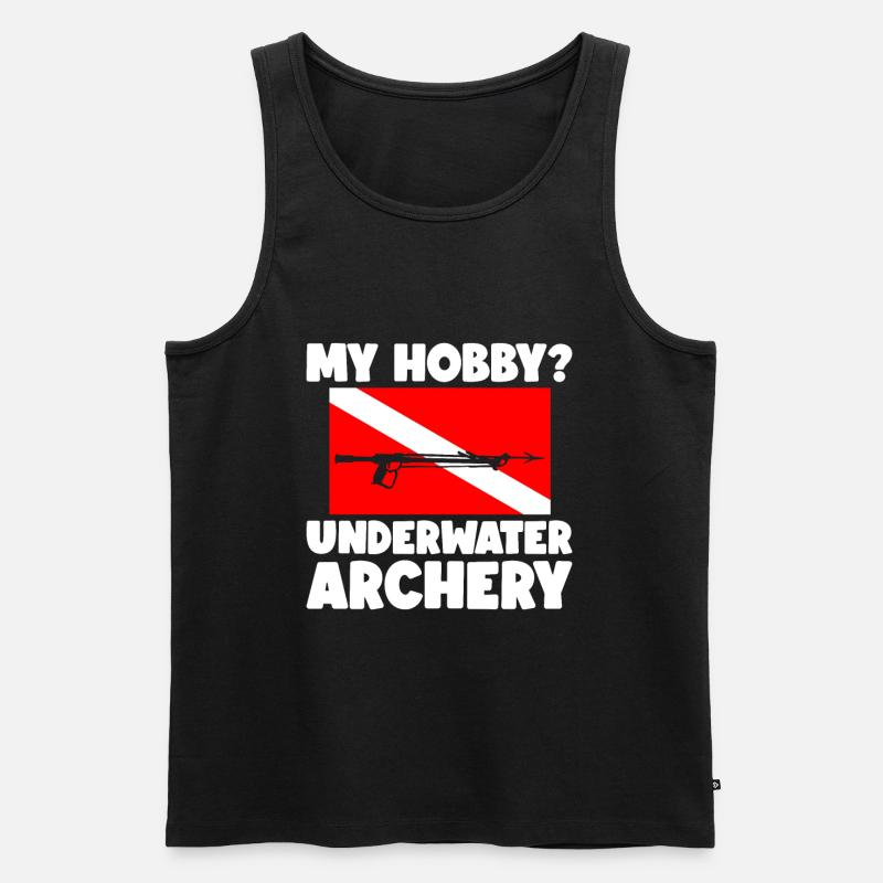 Speerfischen Speerfischer Speerfischer - Männer Premium Bio Tank Top - Schwarz