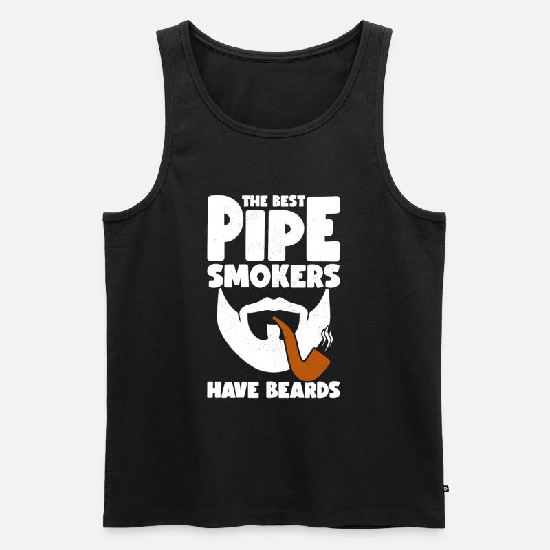 Pfeife rauchende Pfeifen - Männer Premium Bio Tank Top - Schwarz