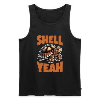 Sulcata Tortoise Tortoise Gift Tortoises - Men's Premium Organic Tank Top - black - Front - AI Model Male 178 light (178cm)