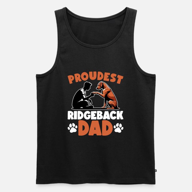 Rhodesian Ridgeback Dad Rhodesian Ridgeback - Men's Premium Organic Tank Top - black