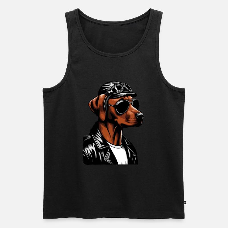 Rhodesian Ridgeback Cool Rhodesian Ridgebacks - Men's Premium Organic Tank Top - black