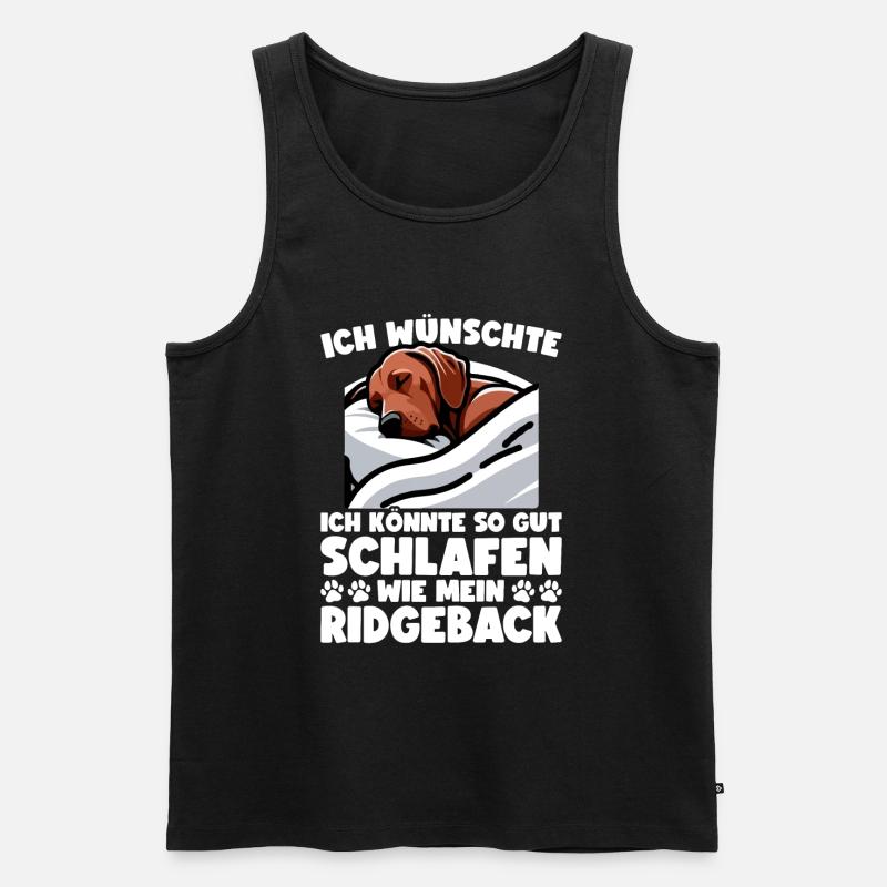 Rhodesian Ridgeback Hund Rhodesian Ridgebacks - Männer Premium Bio Tank Top - Schwarz