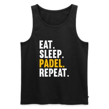 Padel Sport Padel Player - Men's Premium Organic Tank Top - black - Front - Michal (187cm)