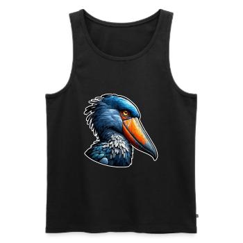 Schuhschnabel Storch Geschenk Schuhschnabel Störche Vogel - Männer Premium Bio Tank Top - Schwarz - Vorne - AI Model Male 178 light (178cm)