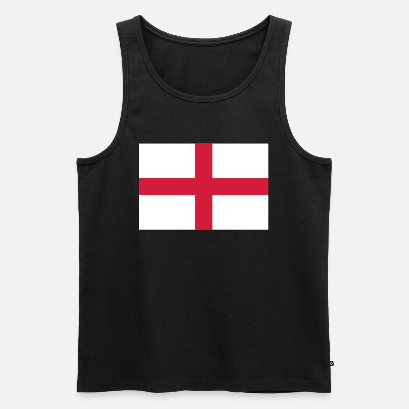 england flag - Männer Premium Bio Tank Top - Schwarz