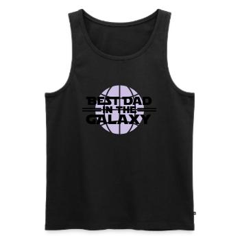 Best dad in he galaxy - Männer Premium Bio Tank Top - Schwarz - Vorne - AI Model Male 178 light (178cm)