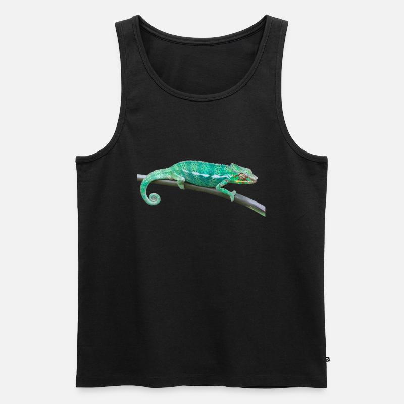 Chamäleon - Männer Premium Bio Tank Top - Schwarz