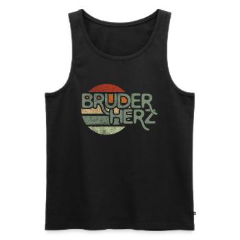 Bruderherz by the Manzanita`s - Männer Premium Bio Tank Top - Schwarz - Vorne - AI Model Male 178 light (178cm)
