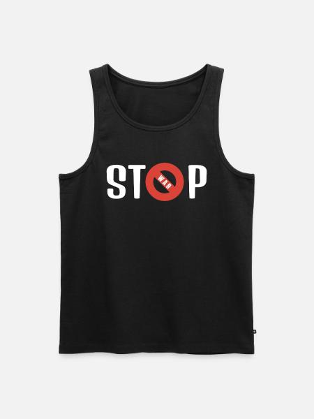 stop war - Männer Premium Bio Tank Top - Schwarz